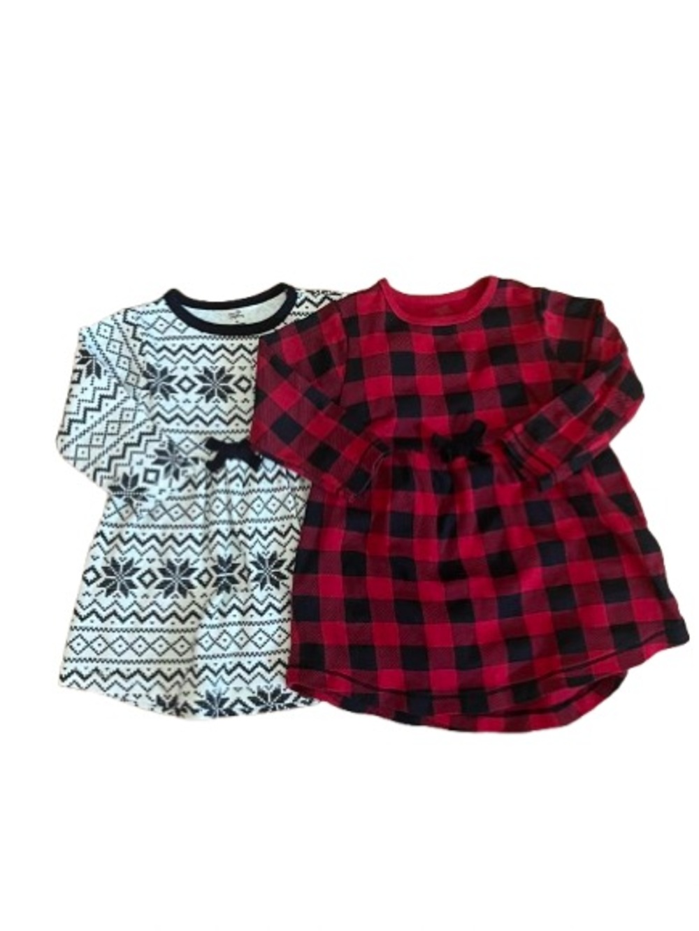 Fair Isle Long Sleeve Baby Dress - Set of 2